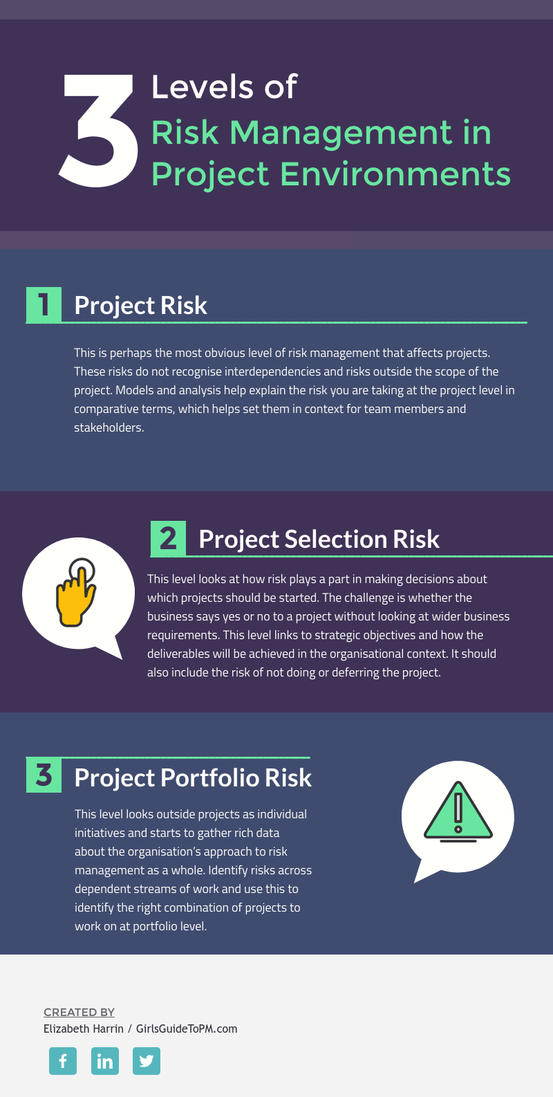 3 levels of project risk management